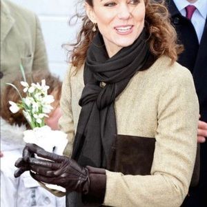Dents Brown Leather Gloves ASO Kate Middleton